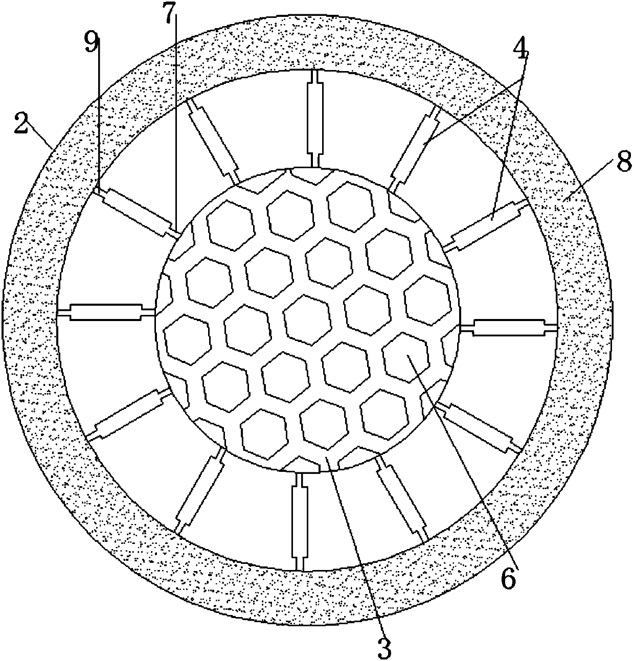 Double-layer water-cooled fire grate based on vertical coal-fired boiler