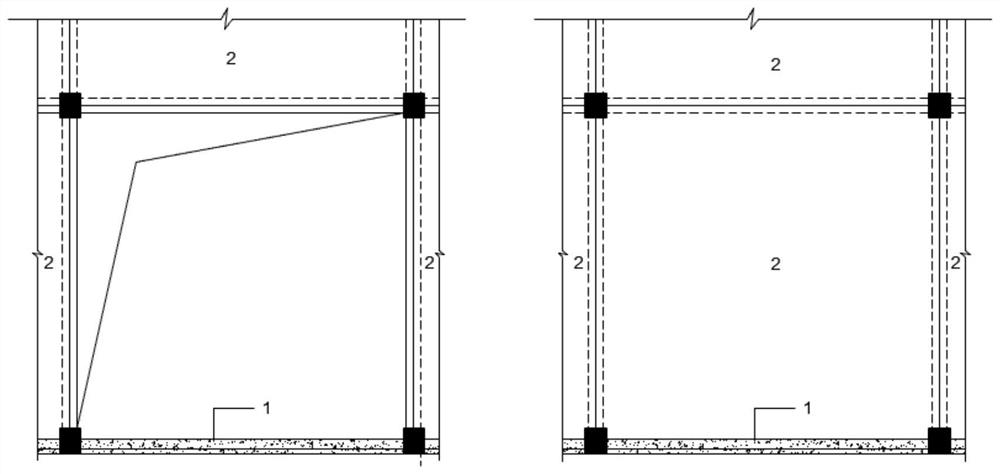 Design method of reinforced concrete basement exterior wall structure without horizontal floor slab support