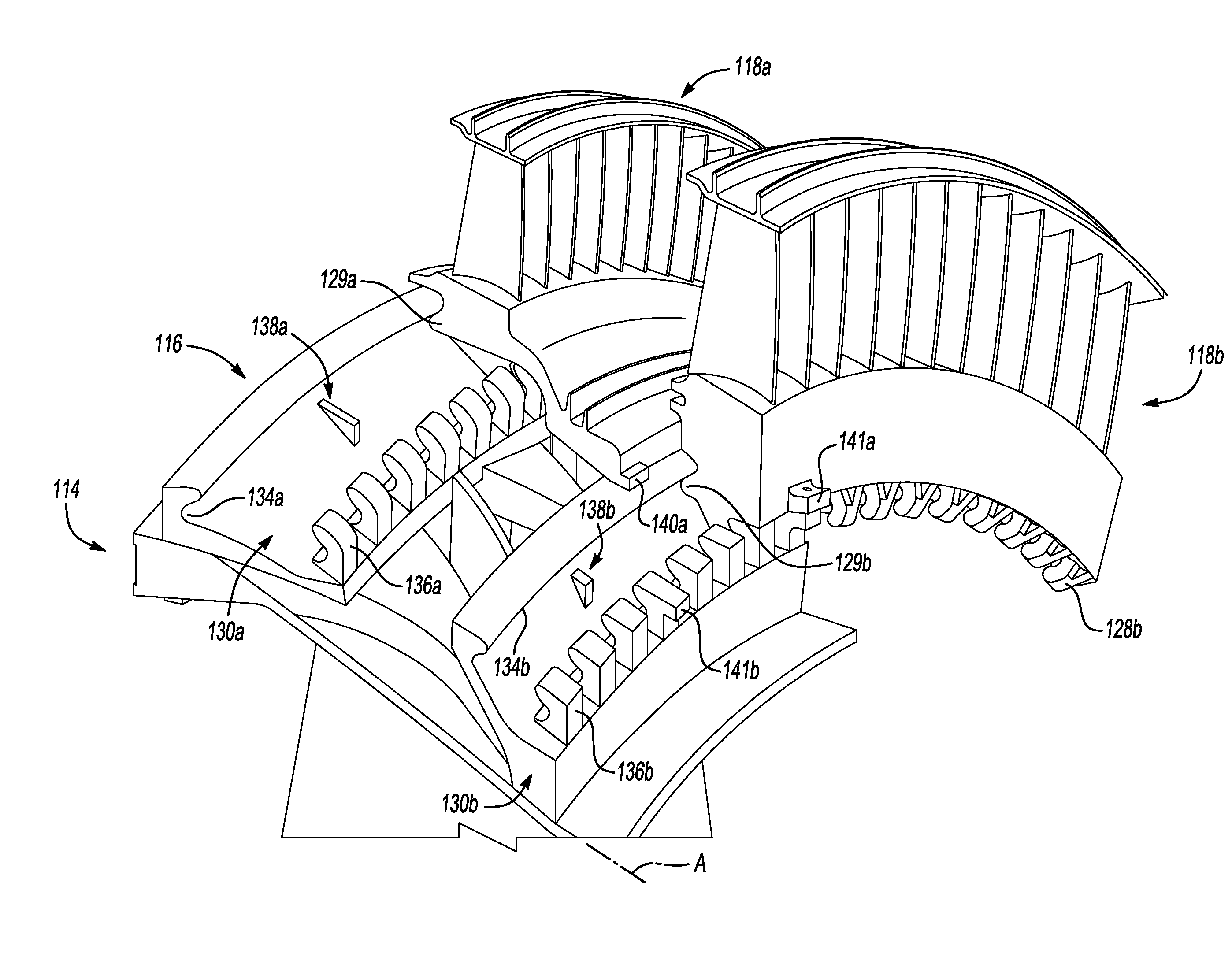 Annular turbine ring rotor