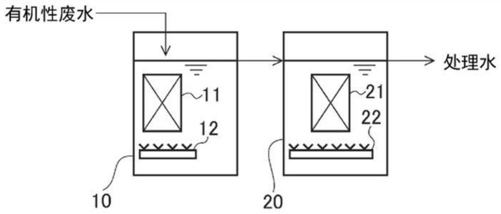 Biological treatment method and device for organic wastewater