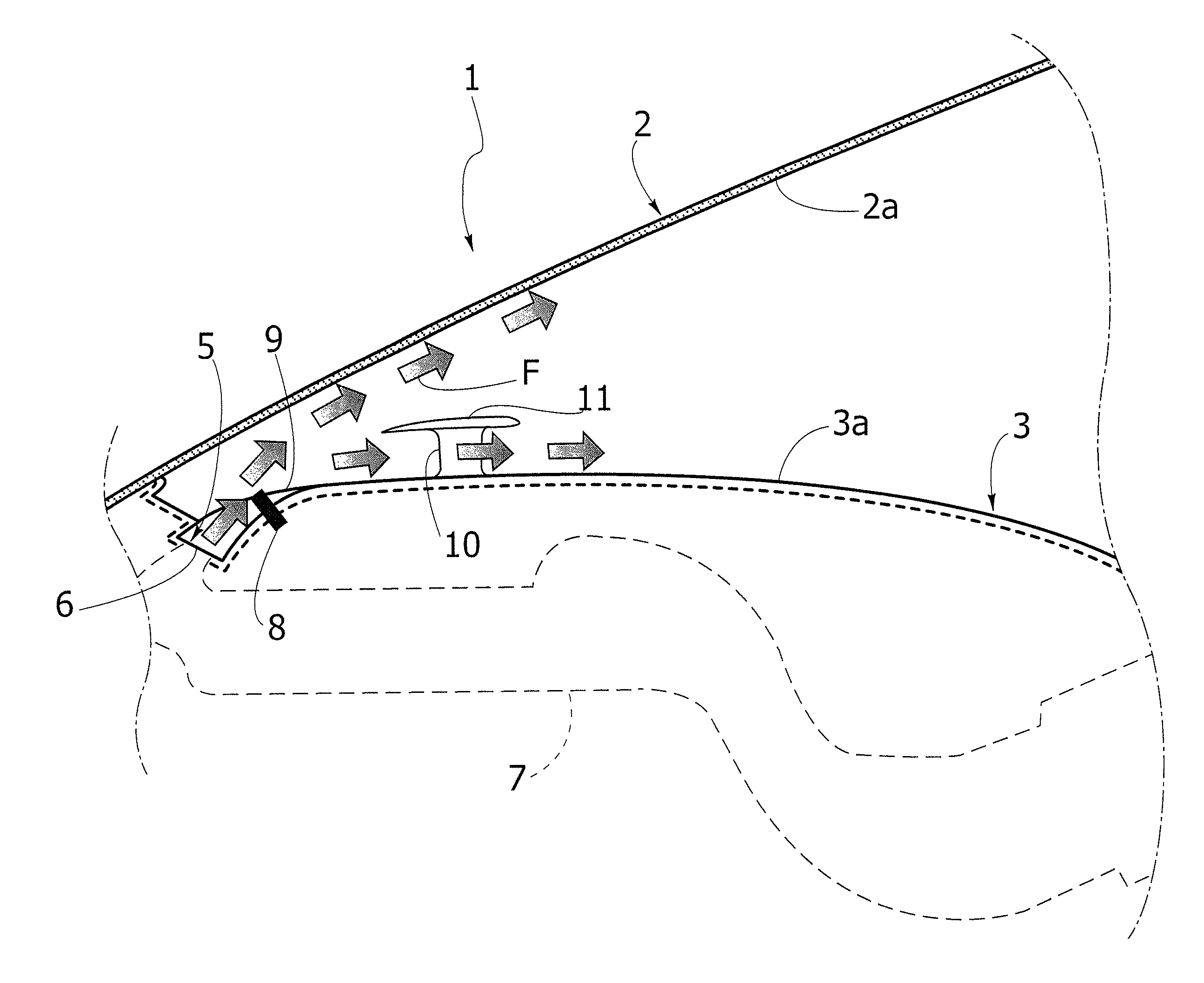 Device for distribution of air within the passenger compartment of a vehicle