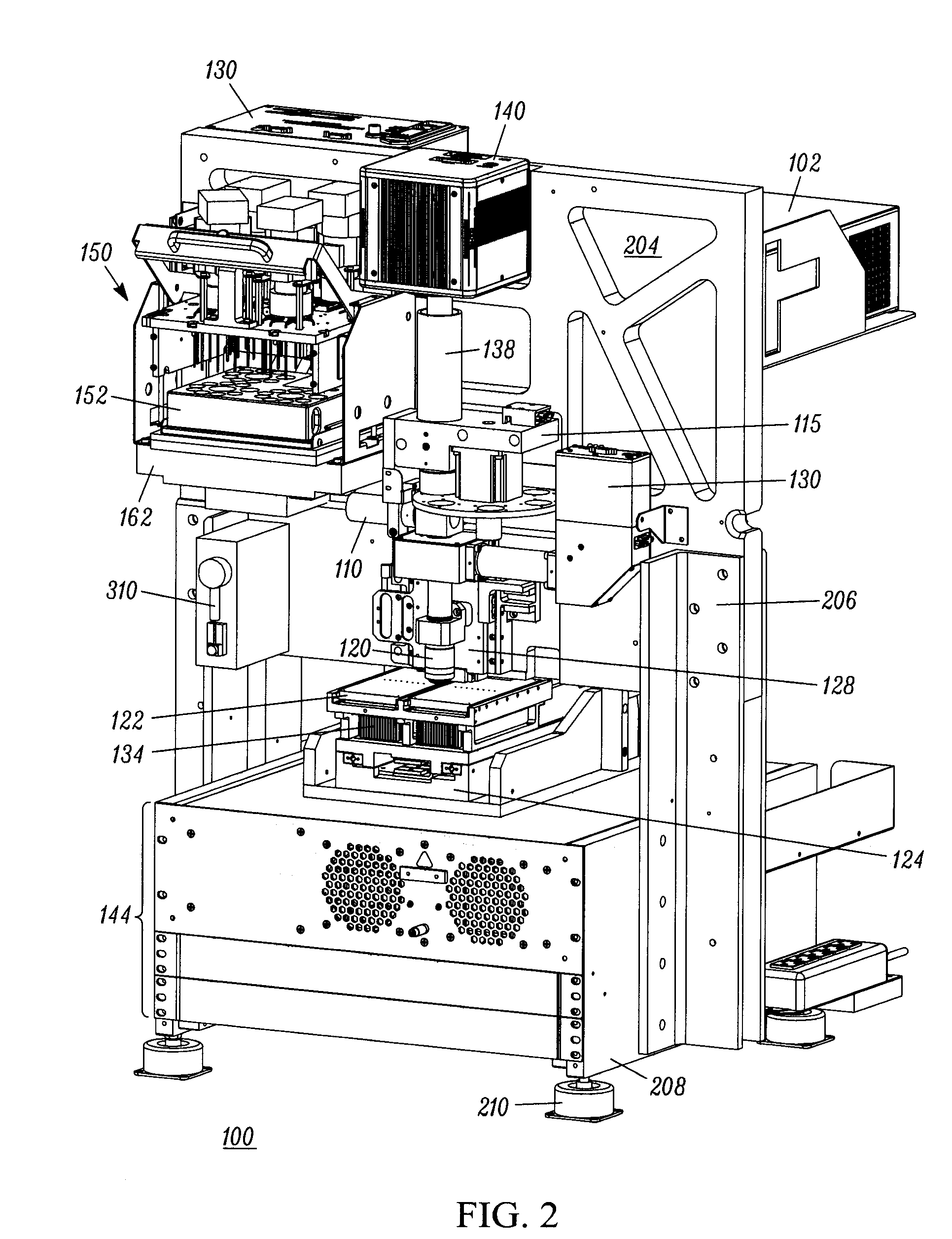 Genetic sequencer incorporating fluorescence microscopy