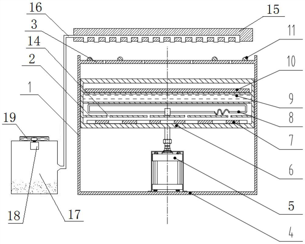 Brake separation type liquid metal grinding disc device