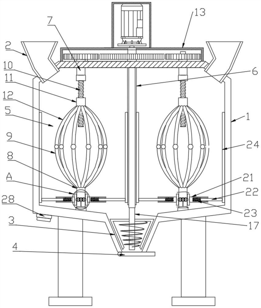 Building construction material mixing device