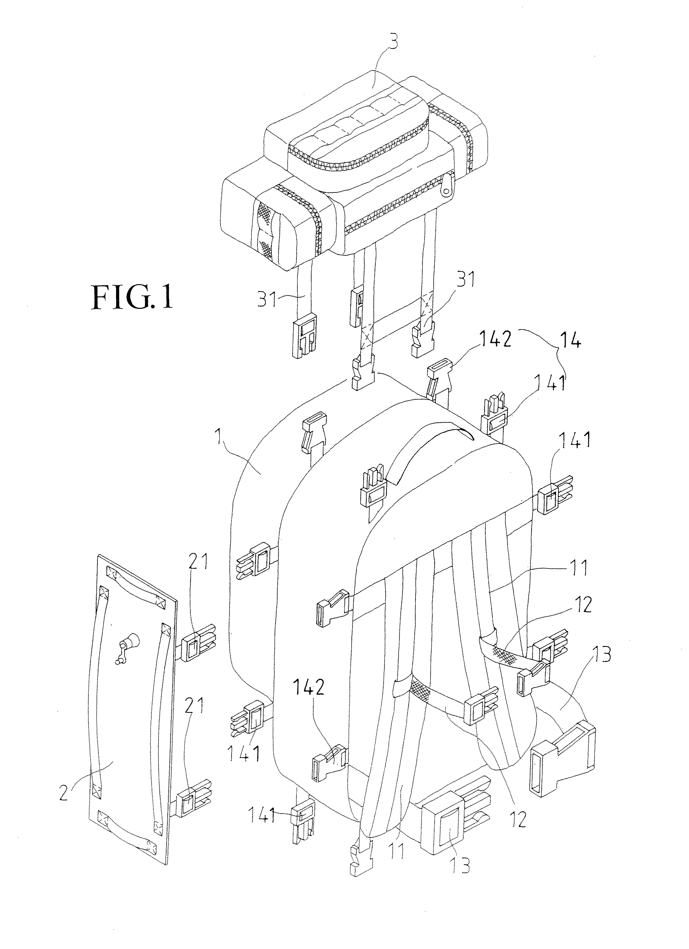 Backpack structure having lifesaving function