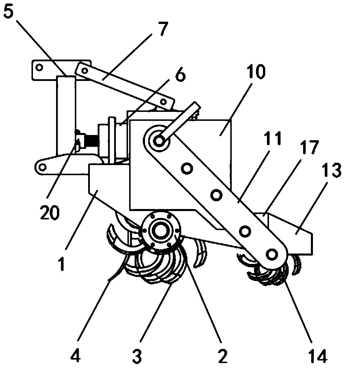 Double-shaft rotary cultivator