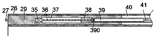 Double-duct turbine engine device capable of reducing air injection noise