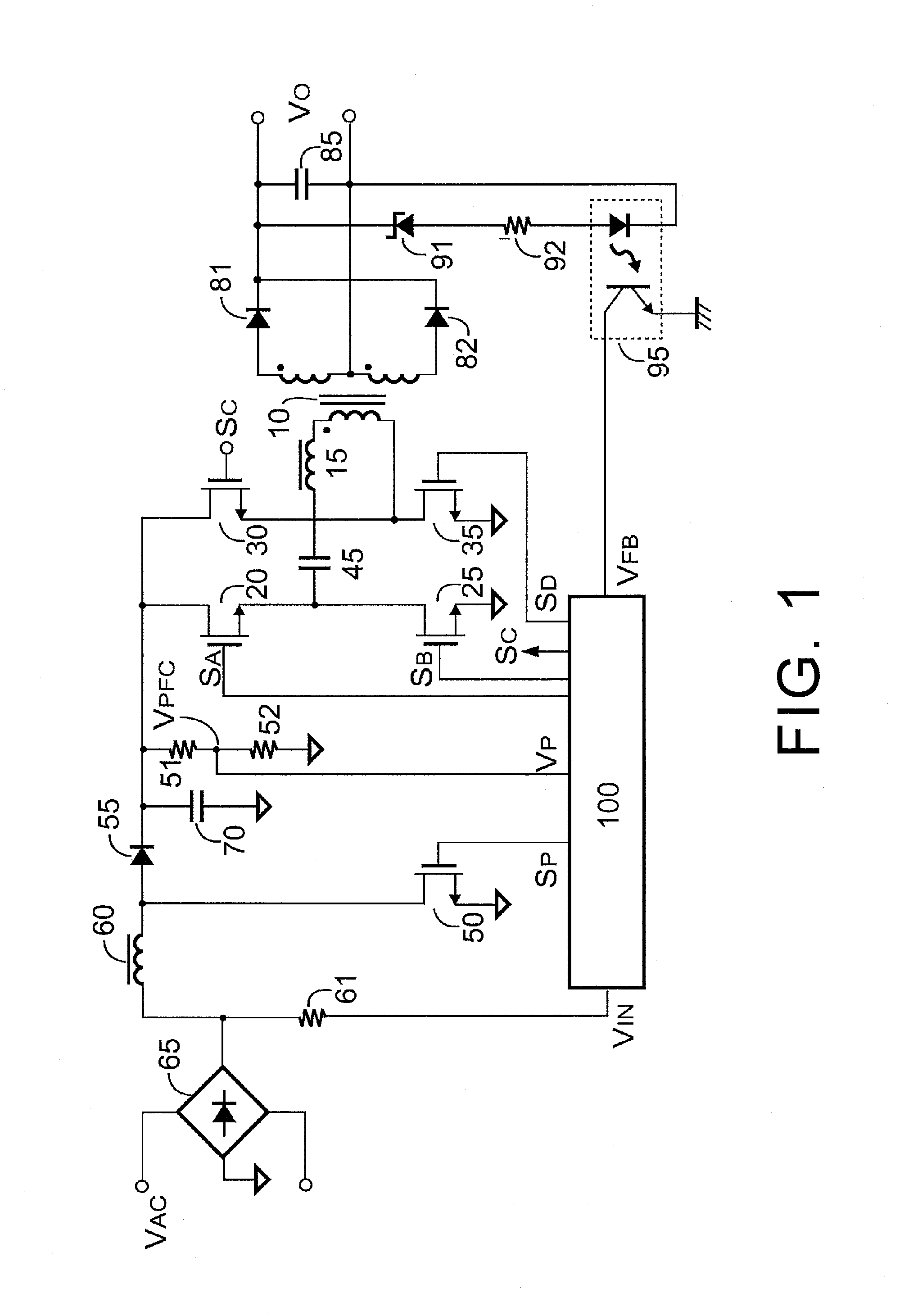 Resonant power converter with half bridge and full bridge operations and method for control thereof