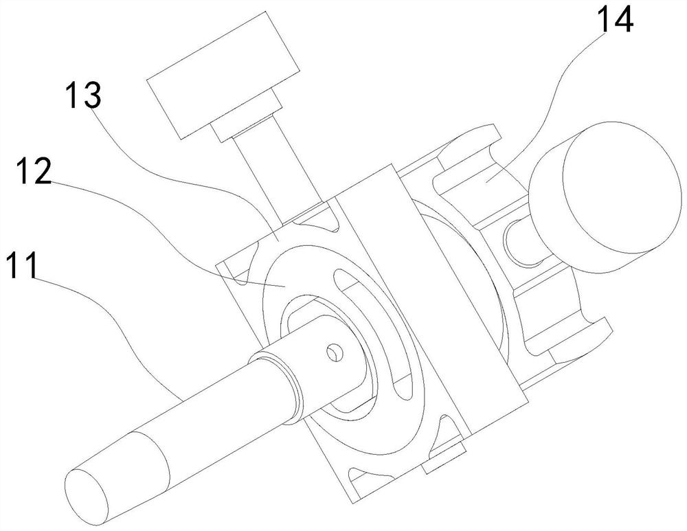 Crank circular eccentric block transmission structure and compressor