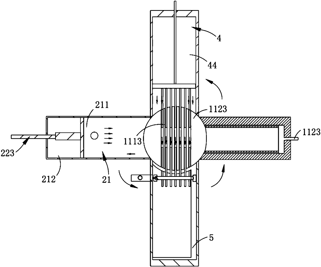 Modified master batch manufacturing equipment of biodegradable domestic flowerpot and biodegradable water basin and manufacturing method thereof