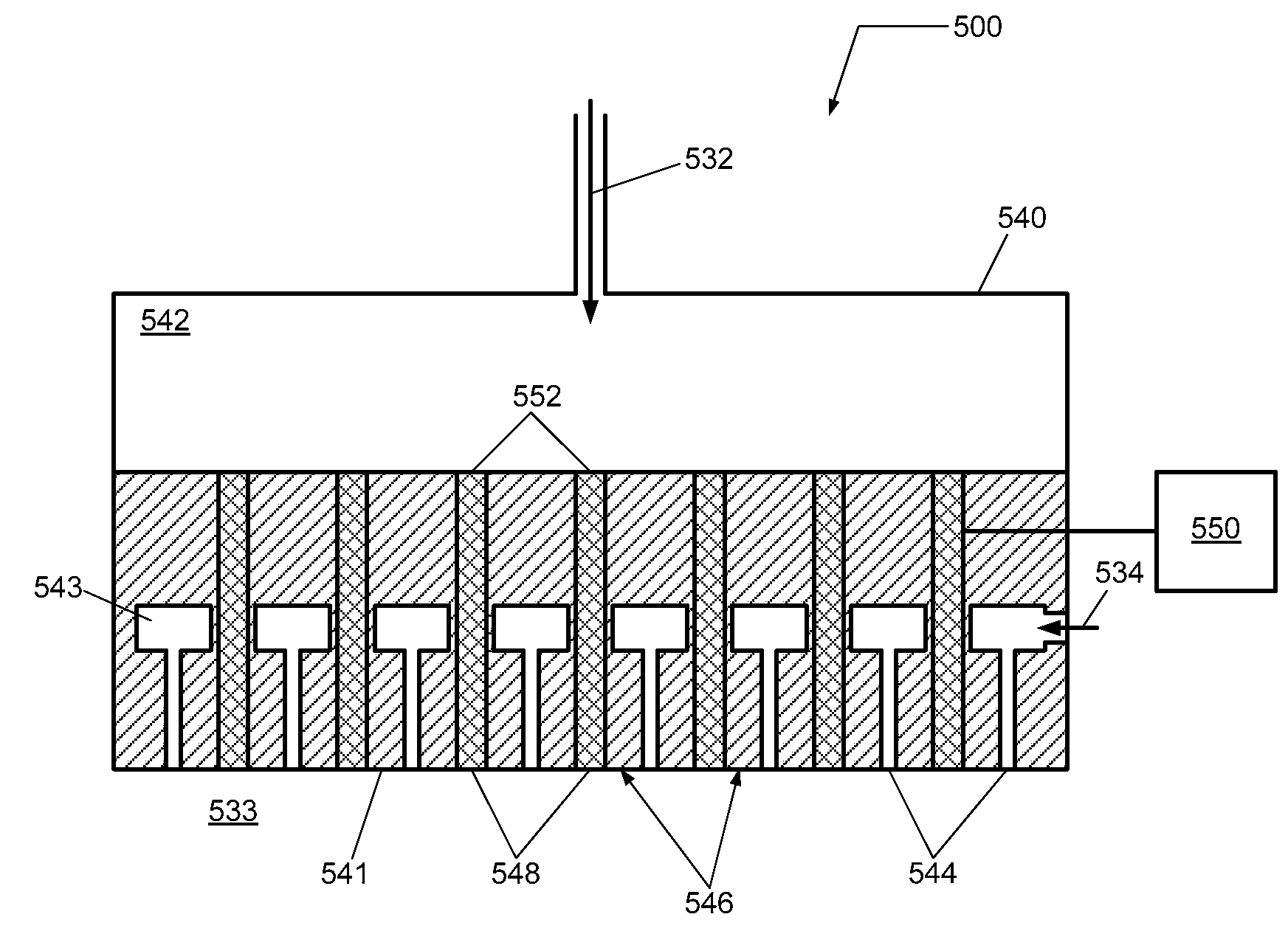 Porous gas heating device for a vapor deposition system