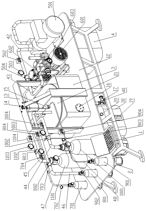 A physical simulation device and experimental method for multi-coal seam coalbed methane well drainage