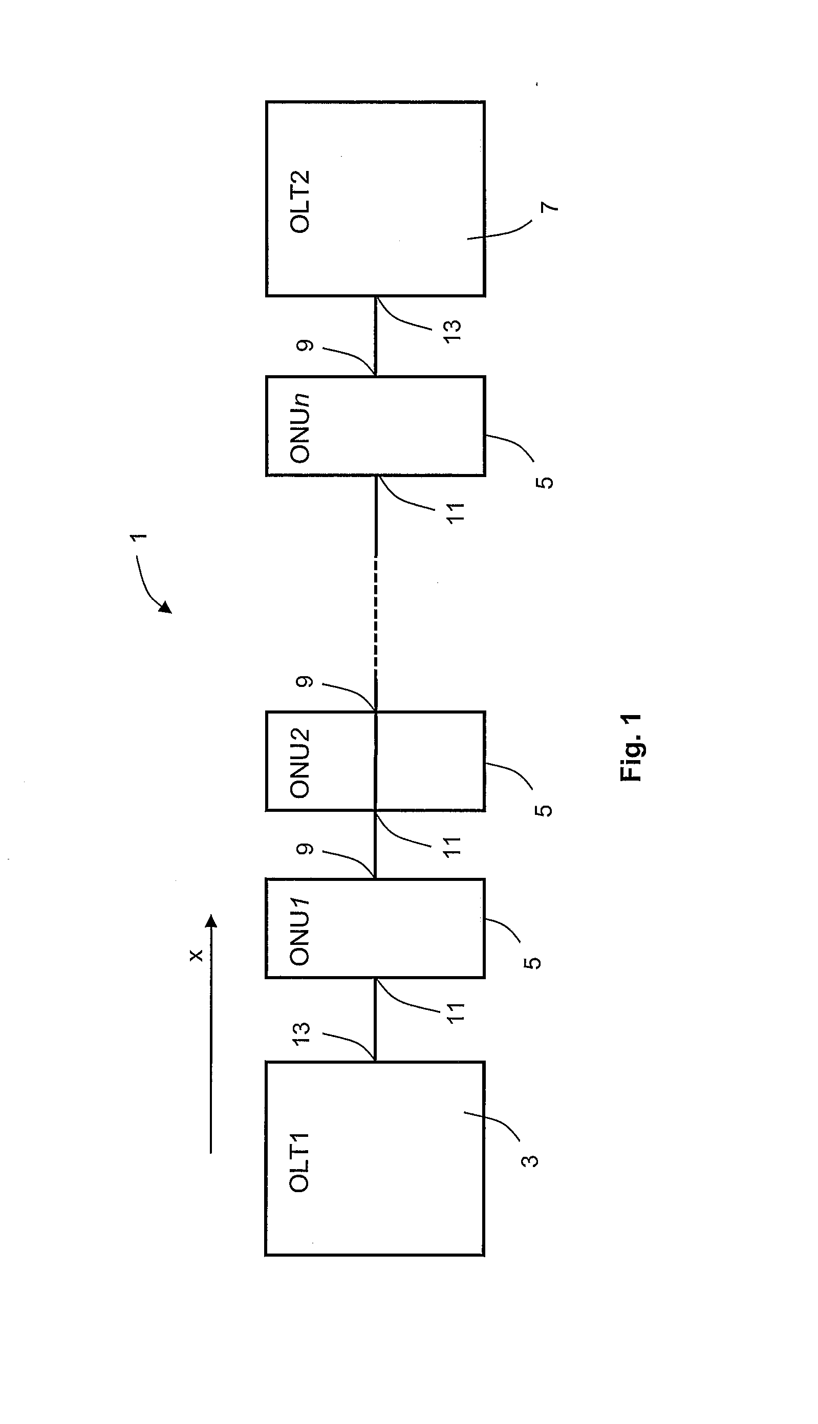 Remote Node and Network Architecture and Data Transmission Method for a Fiber-Optic Network, Especially for Low Bit-Rate Data Transmission