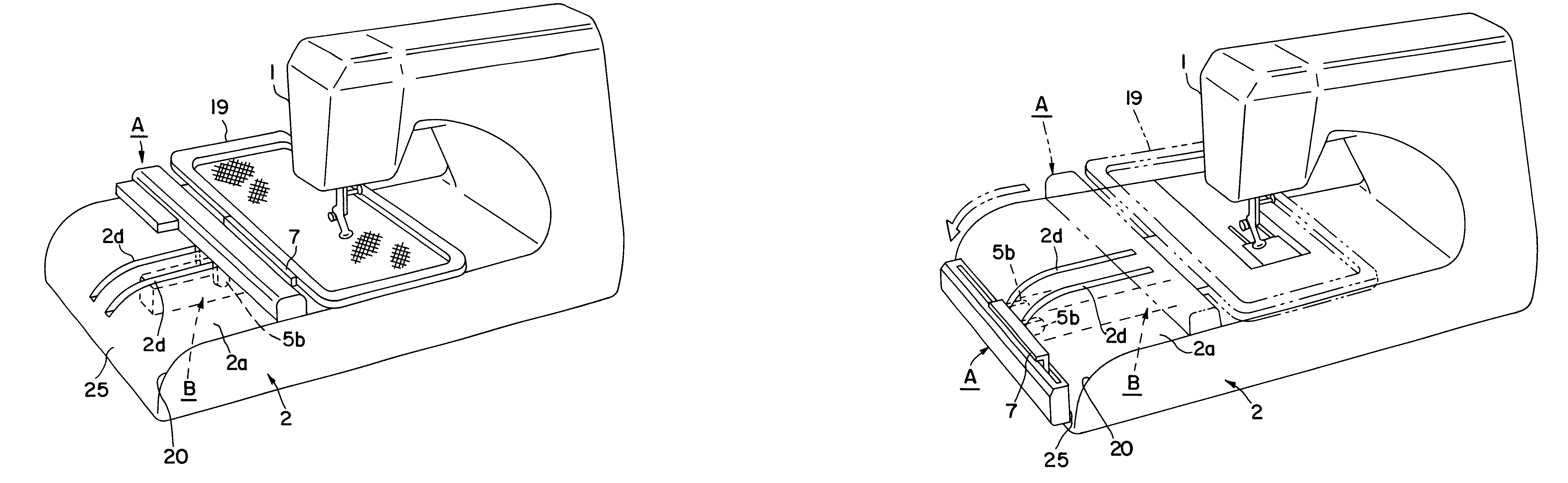 Sewing machine with an embroidery stitching function