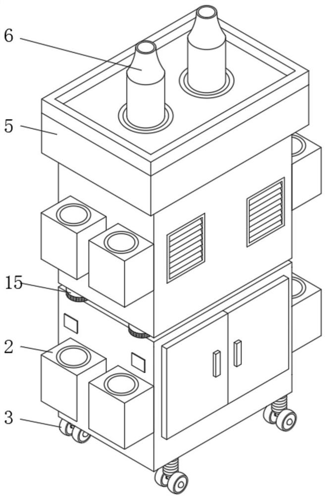 Air-drying device for oxygen inhalation humidification bottle