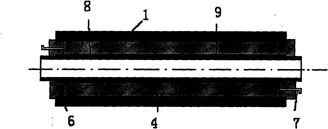 Isopressing forming method and die for powder forming tube blank