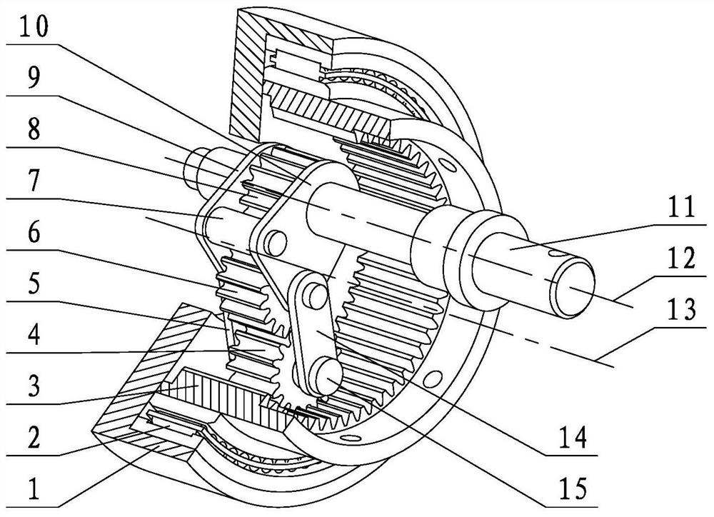 Ring gear eccentric rotation stepless speed change method