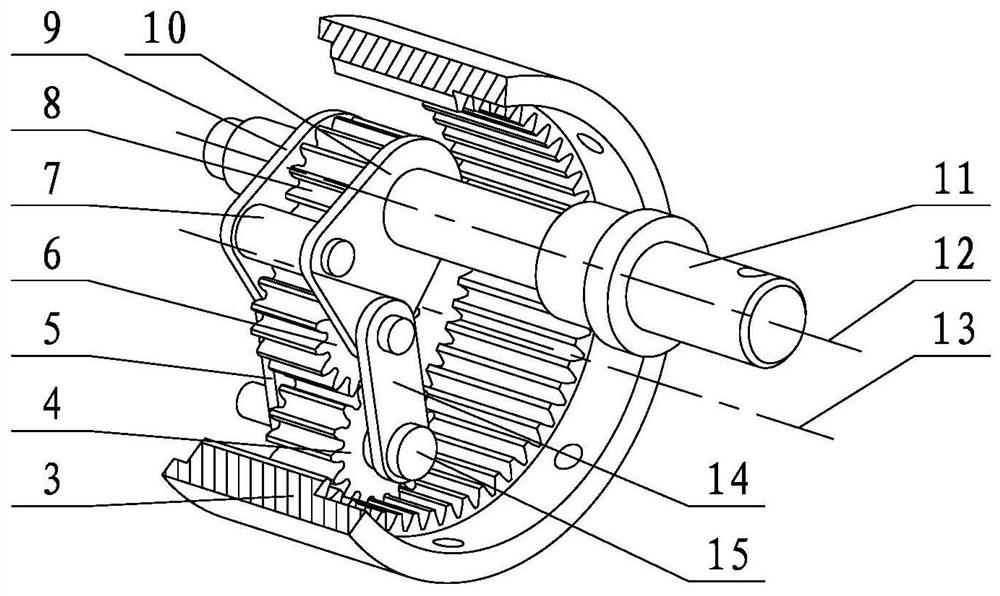 Ring gear eccentric rotation stepless speed change method