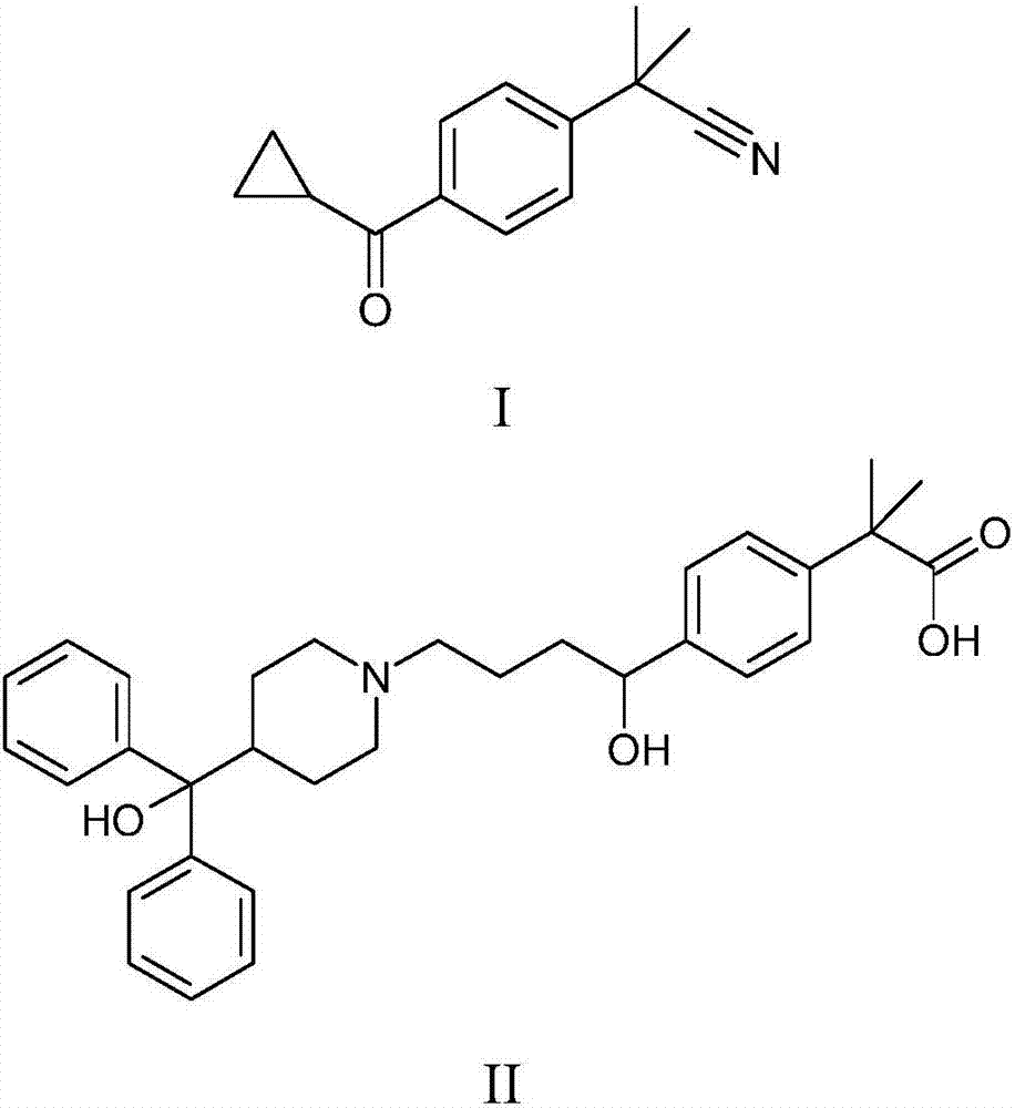 Process for production of 2-[4-(cyclopropanecarbonyl)phenyl]-2-methyl-propanenitrile