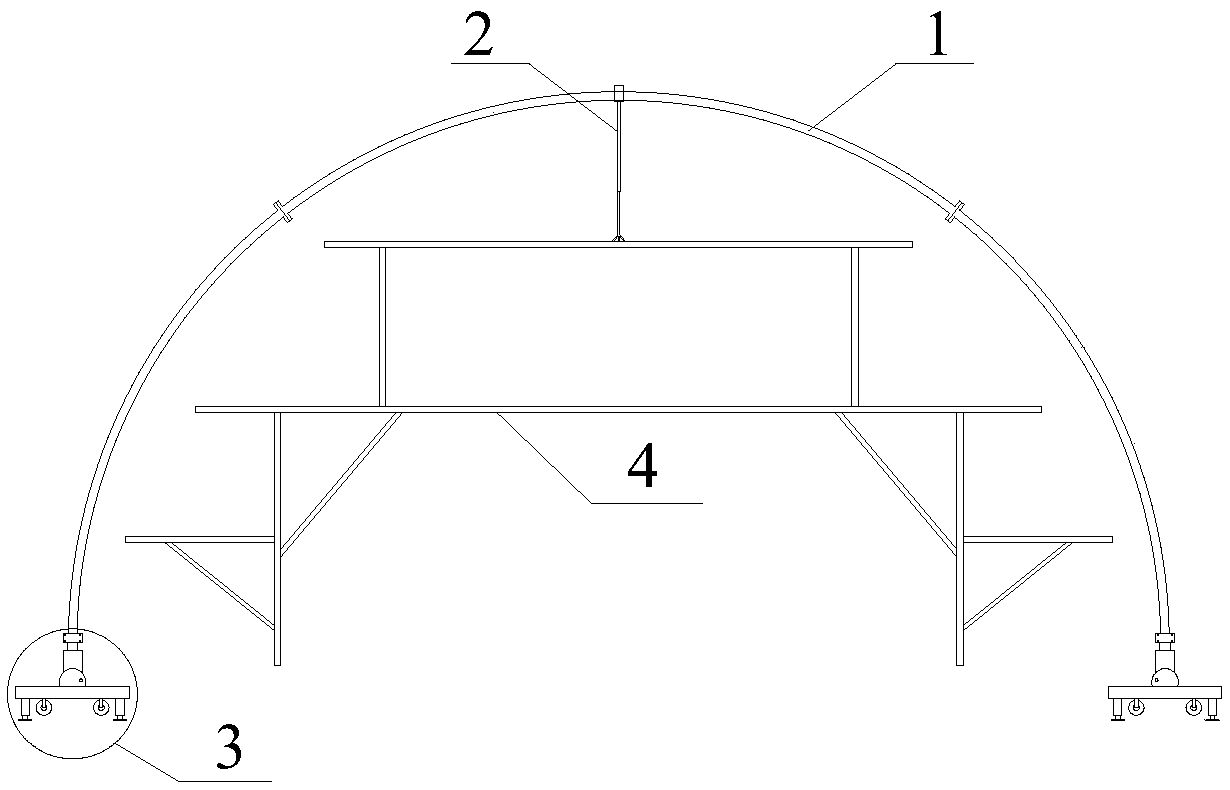 Underground engineering arch assembly positioning adjustment system, adjustment trolley and adjustment method