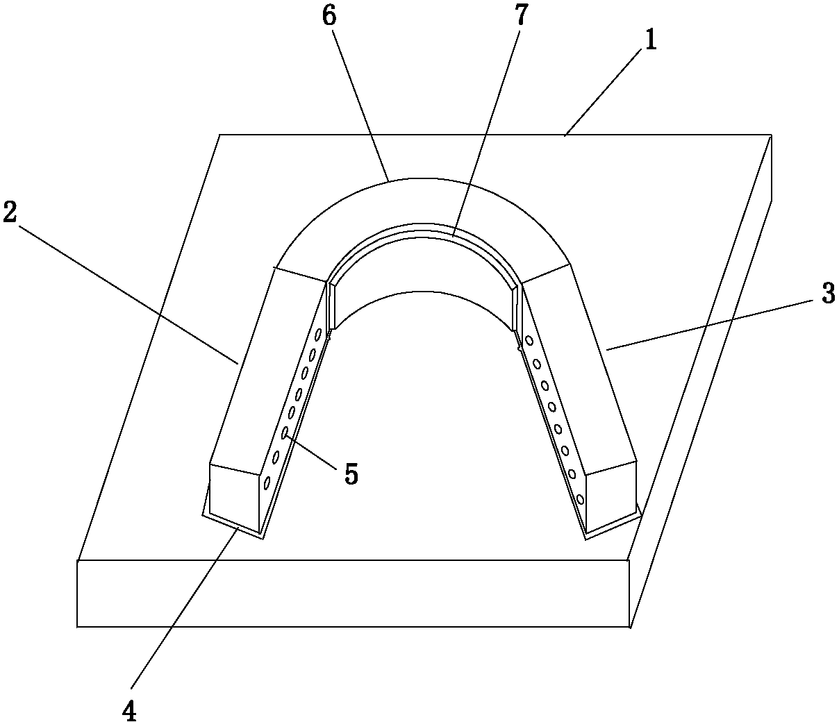 Low-density resolution ratio detector for X-ray radiography machine of dental department