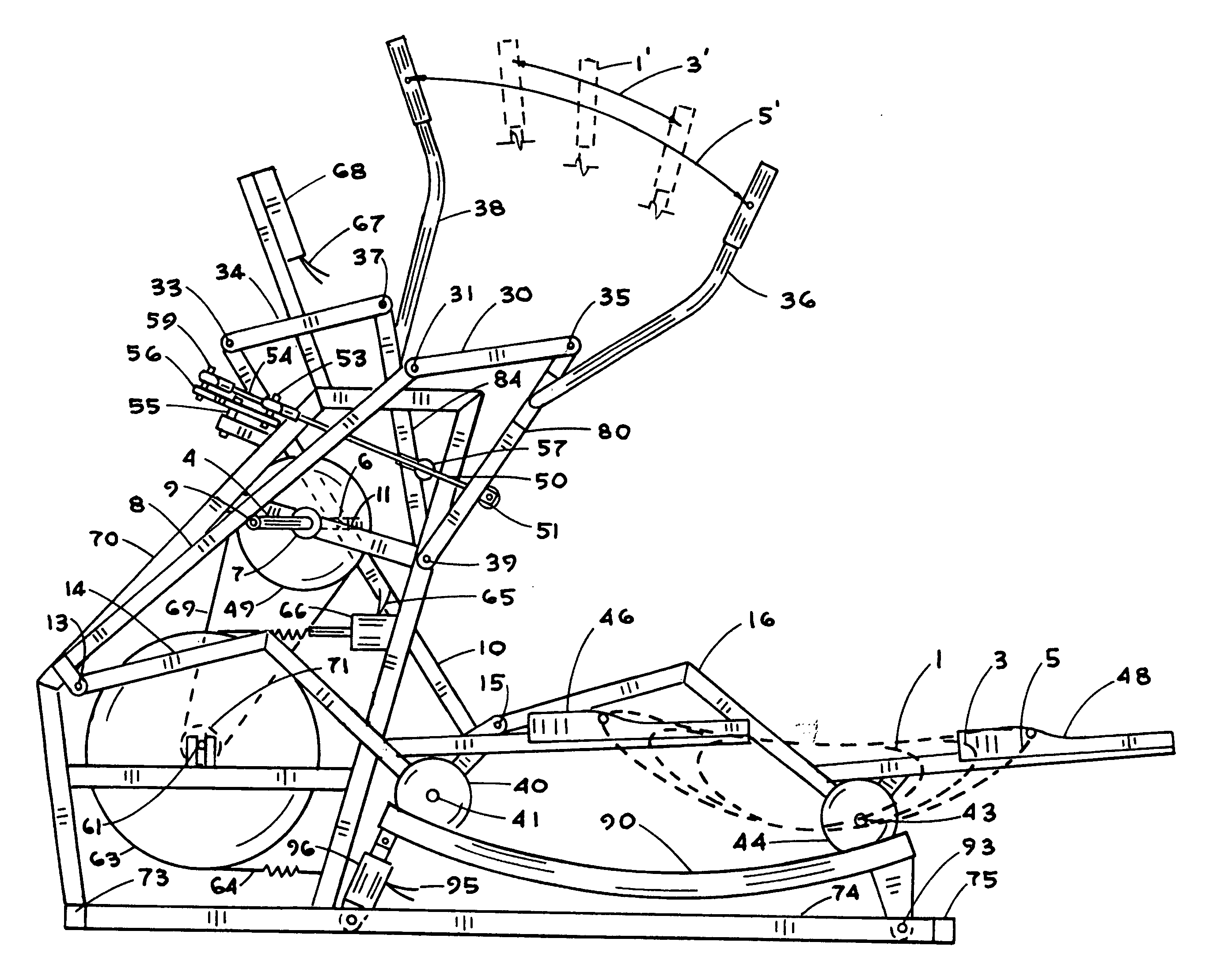 Stride seeker elliptical exercise apparatus