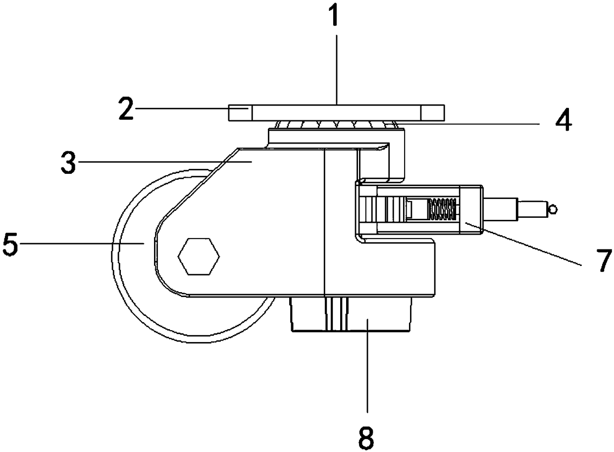 Weighting type industrial equipment moving level adjusting universal wheel