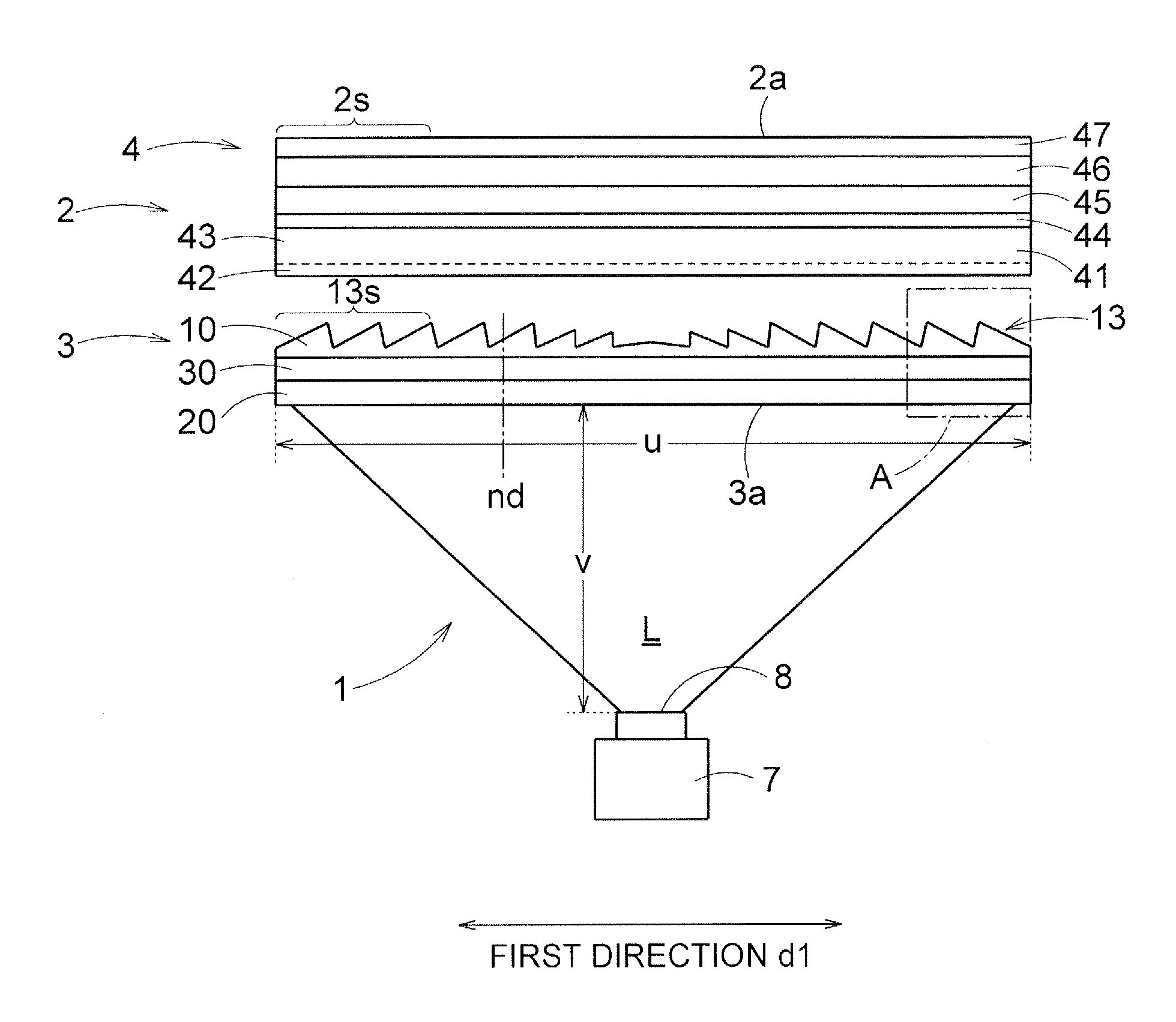 Linear fresnel lens sheet, transmissive display device and roll-shaped mold for producing linear fresnel lens sheet