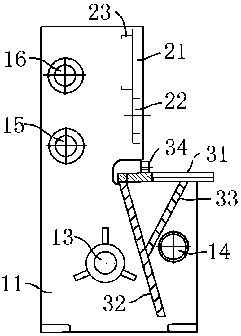 A mechanical shearing machine with three-point support and its processing method