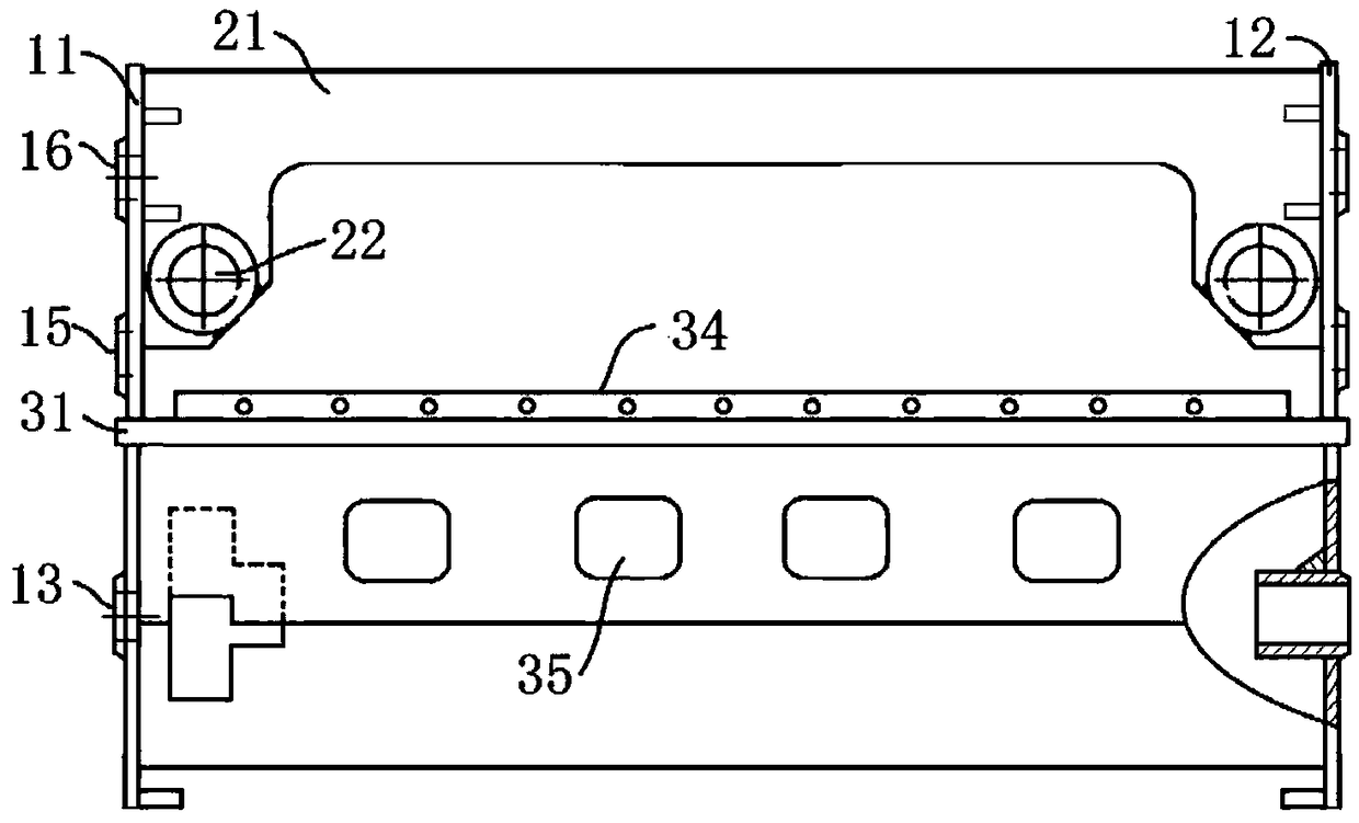 A mechanical shearing machine with three-point support and its processing method