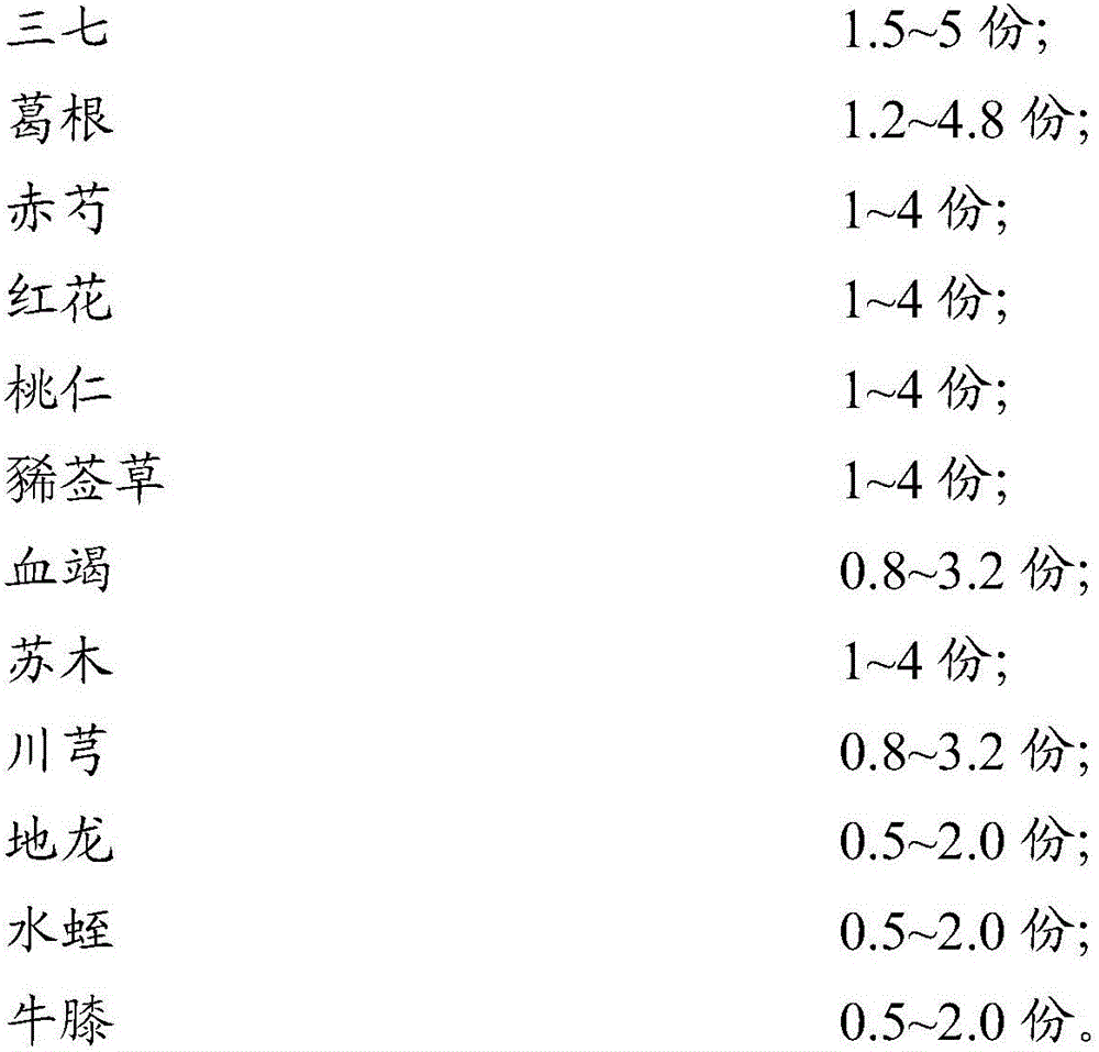 A kind of traditional Chinese medicine for treating cerebral apoplexy and its preparation process