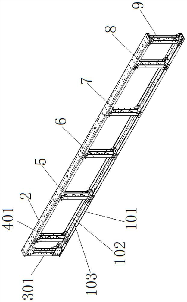 A high-strength aluminum alloy light truck frame and its manufacturing method