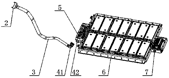 Fire extinguishing device of power battery box and automobile