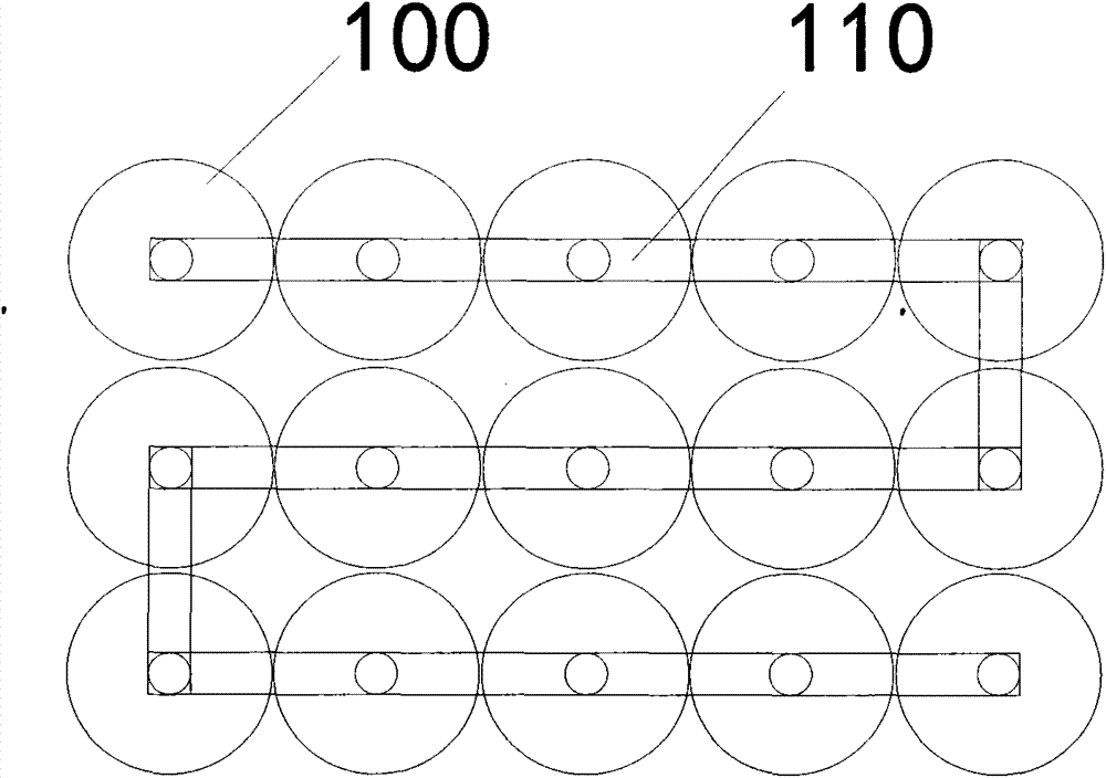 Method for realizing tight serial and parallel connection on cylindrical battery cells in battery pack