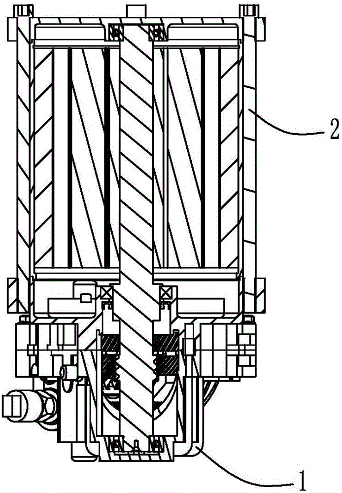 Gearbox and 2KW motor integrated system applied to low-speed electric vehicle