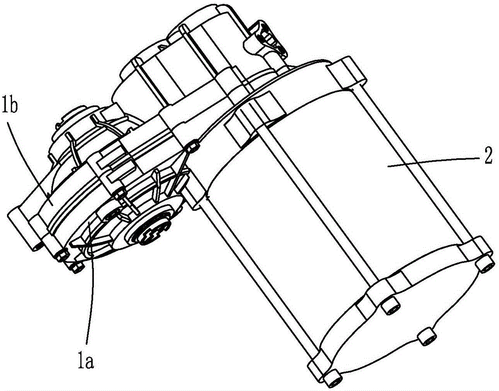 Gearbox and 2KW motor integrated system applied to low-speed electric vehicle