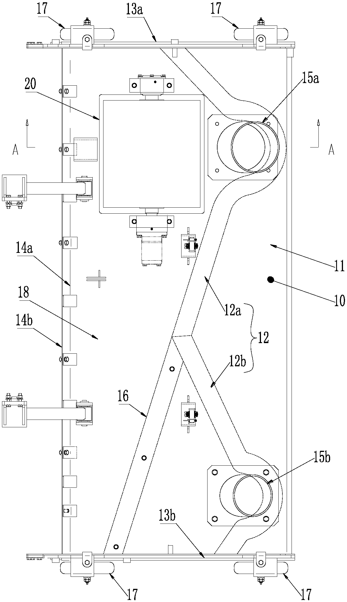 Suction nozzle device and road cleaning equipment