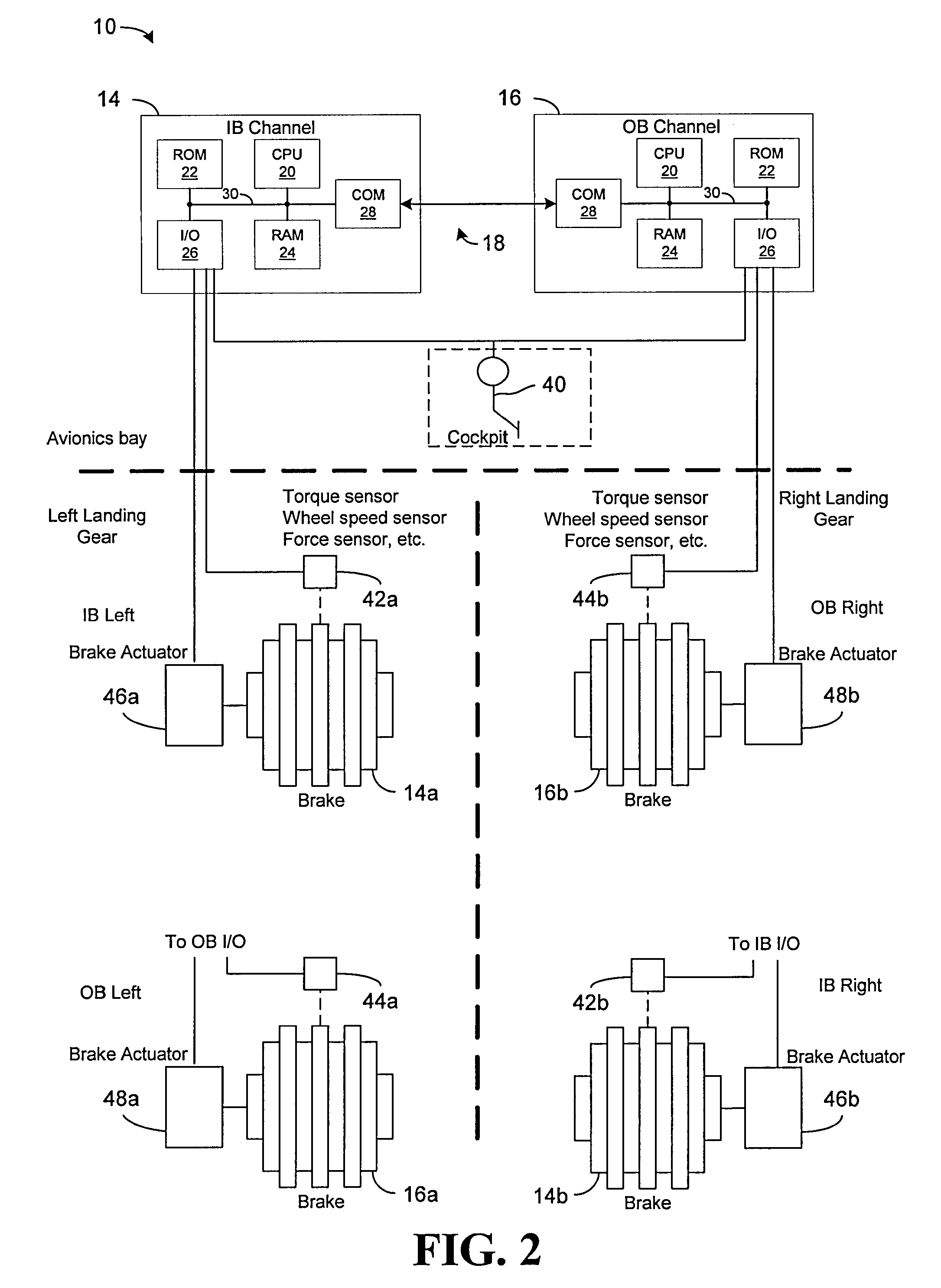 Independent brake control of a common aircraft gear
