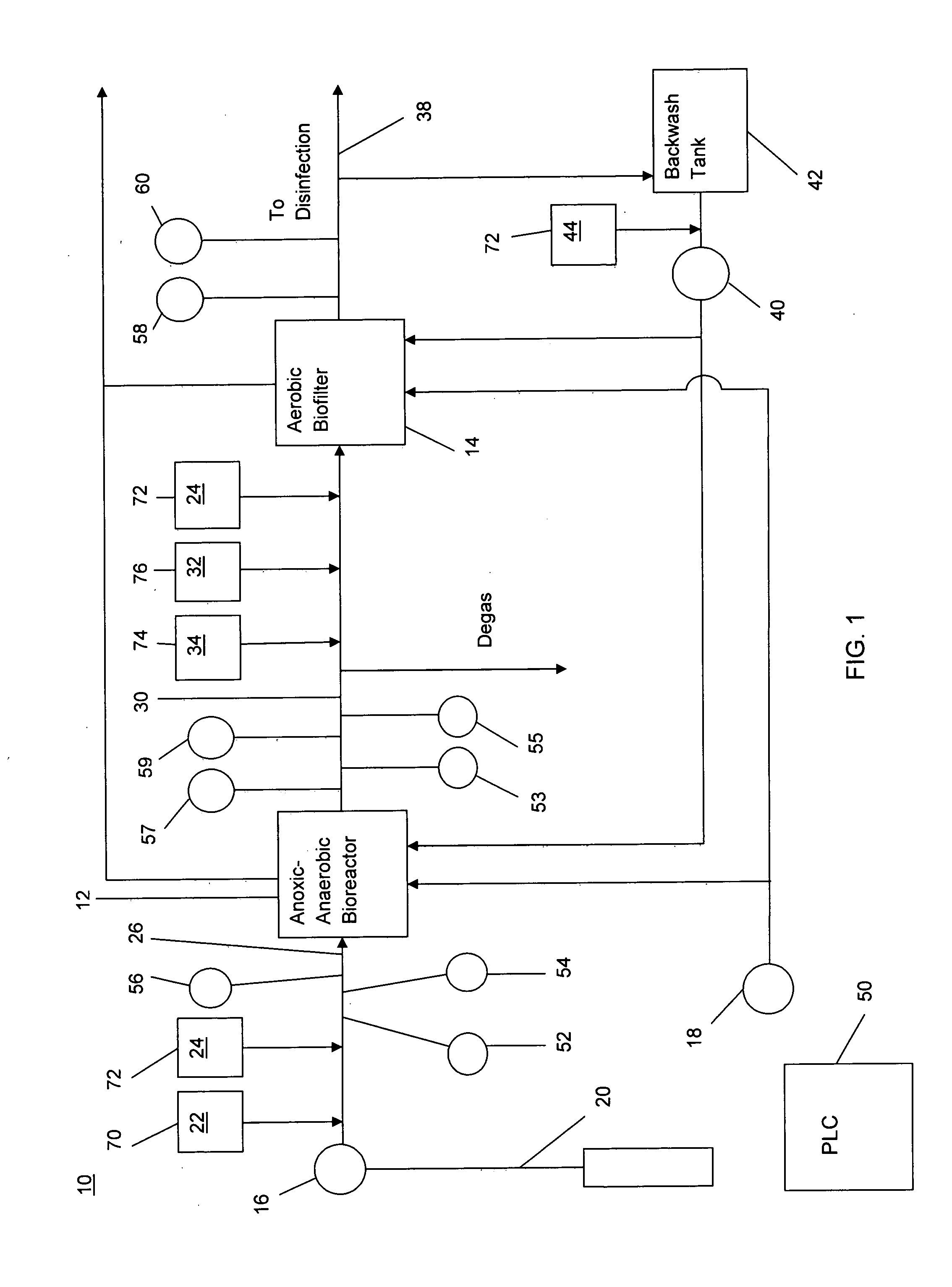 Biological two-stage contaminated water treatment system