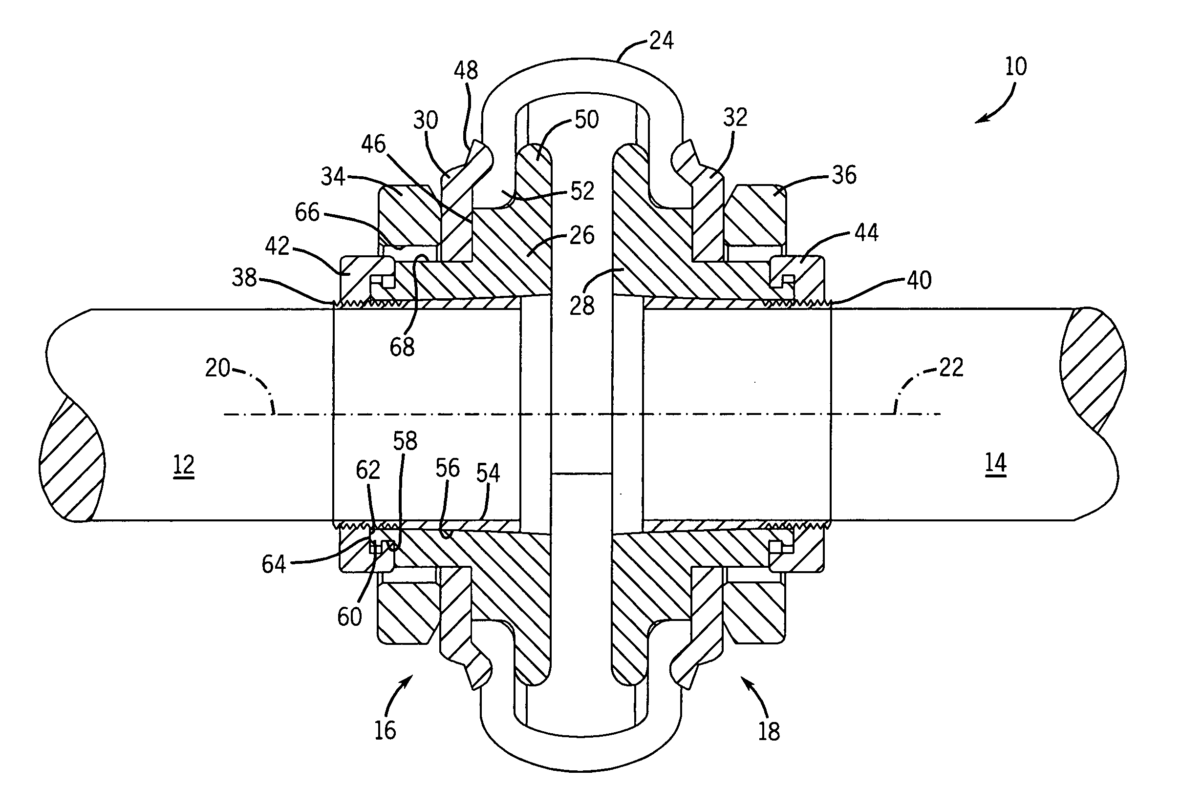 Shaft coupling system and method