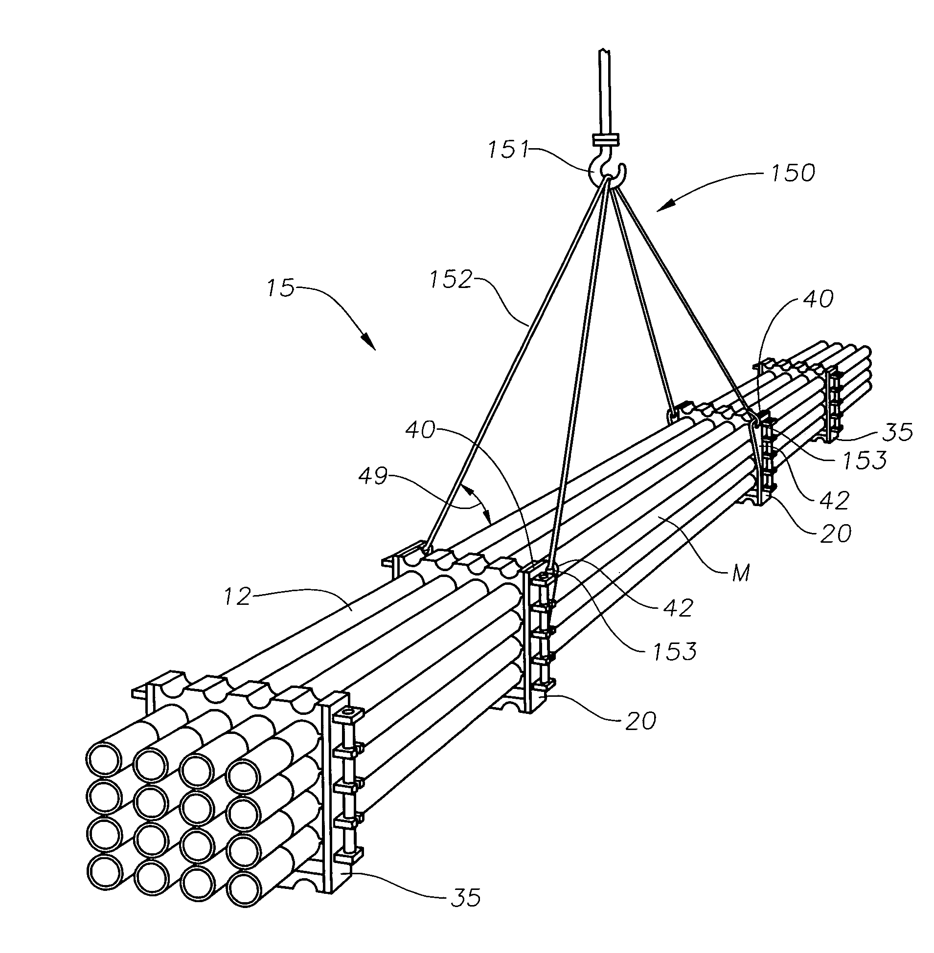 Apparatus for shipping and storing elongated members