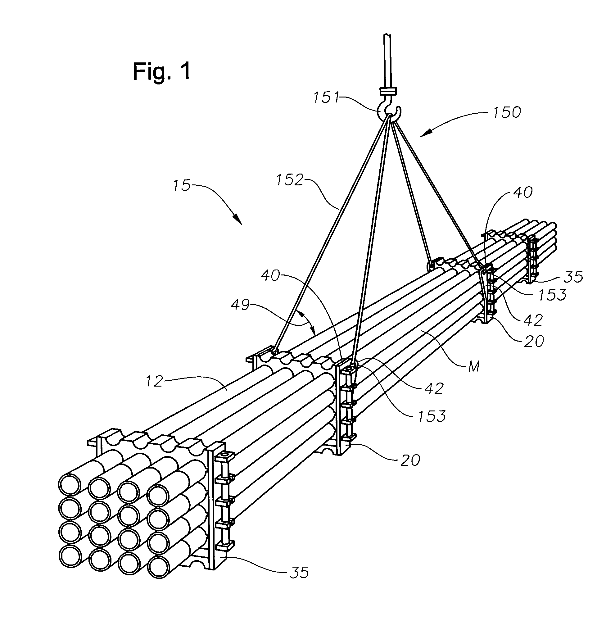 Apparatus for shipping and storing elongated members