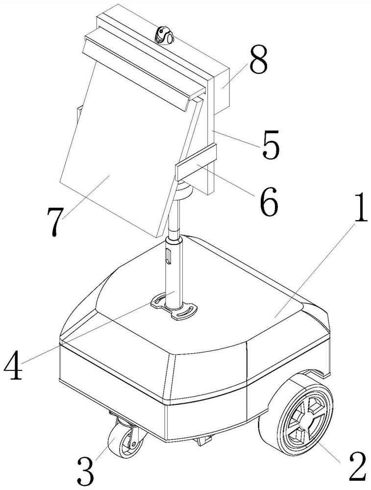 Man-machine interaction device and system of intelligent classroom learning interaction robot