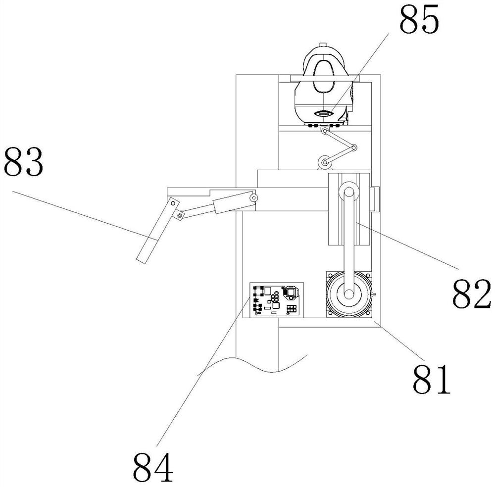 Man-machine interaction device and system of intelligent classroom learning interaction robot