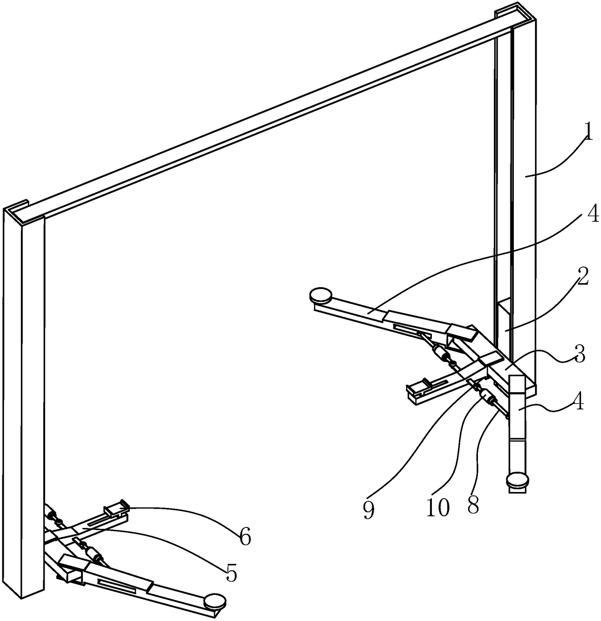 A three-arm double-column lift