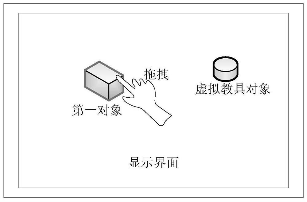 A processing method, device, electronic equipment and teaching aid system for virtual teaching aids