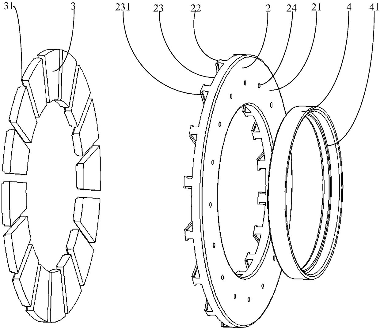 Rotor disk assembly and disk motor