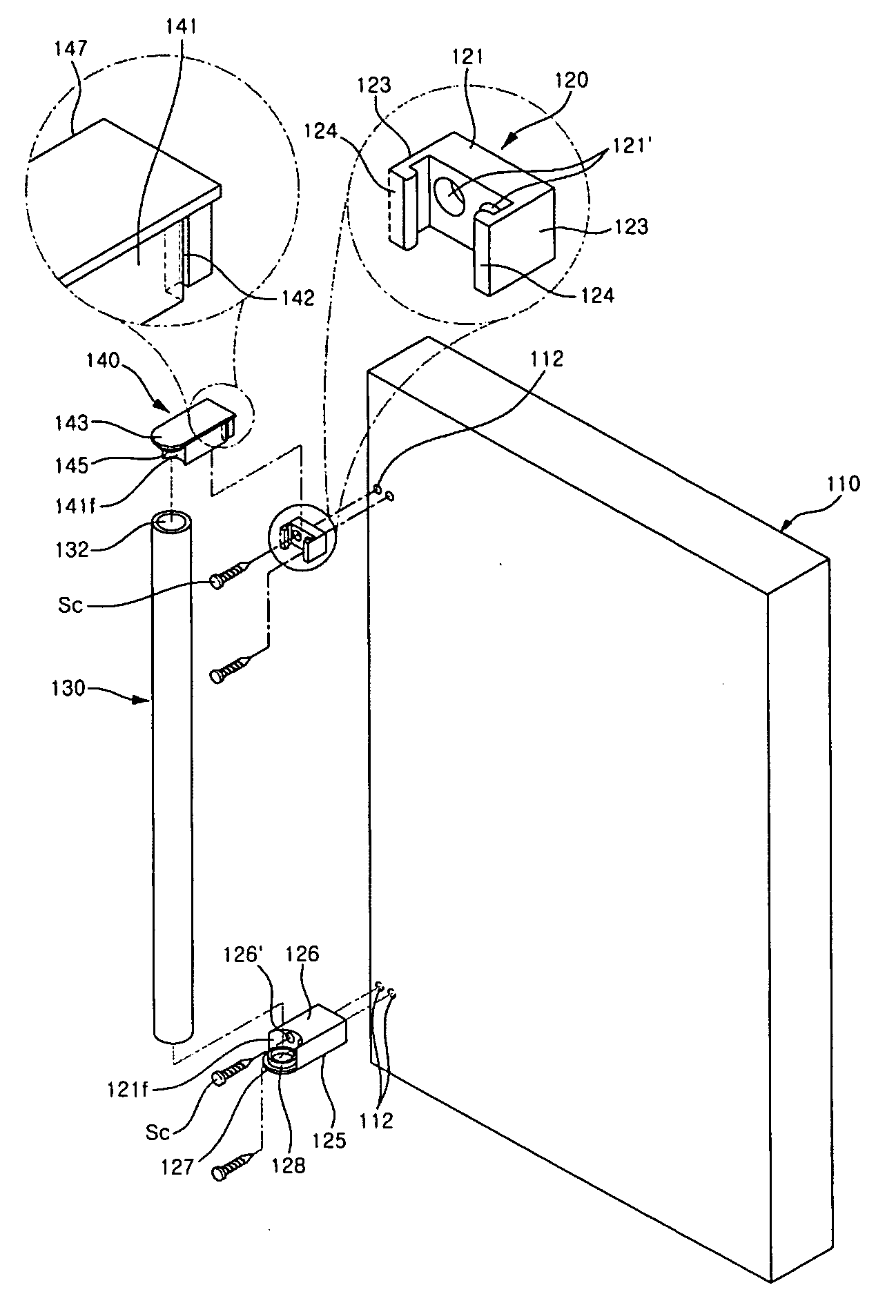 Handle assembly for refrigerator