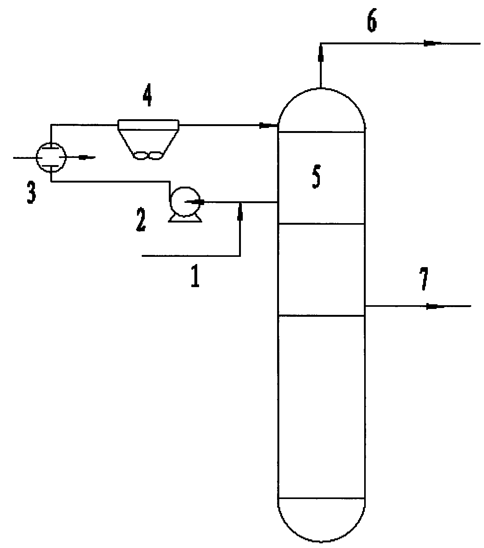 Process for treating salt deposition in fractionating tower