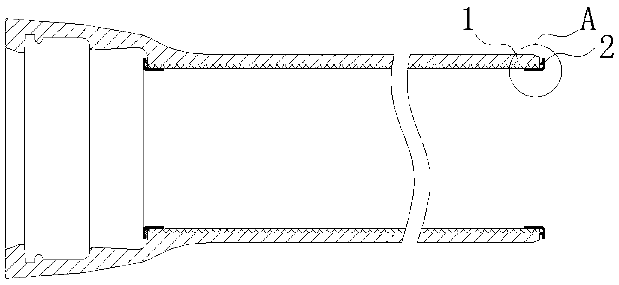 Metal-plastic composite tube provided with enhanced sealing mechanisms on end parts and manufacturing method thereof
